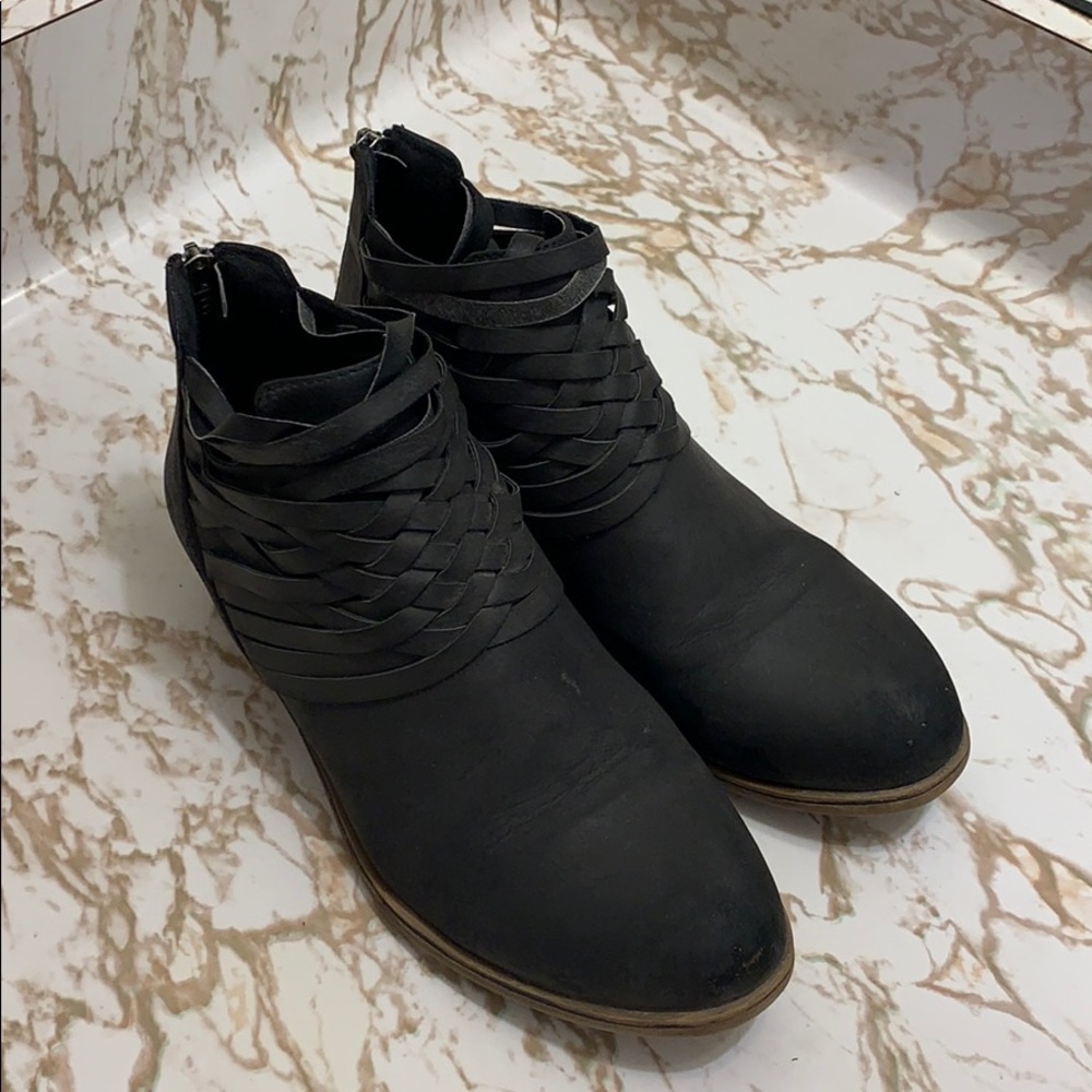 Maurices Grey Strappy Booties